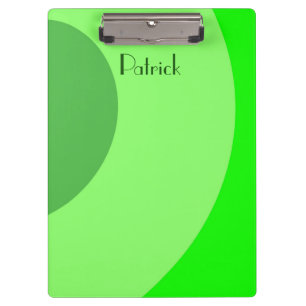 Green Swirls Clipboard