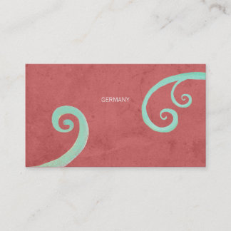 Green Swirls Distressed Old Vintage Business Card