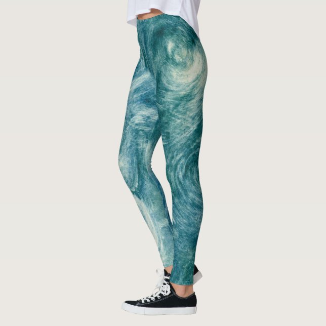Green Swirls Leggings (Left)