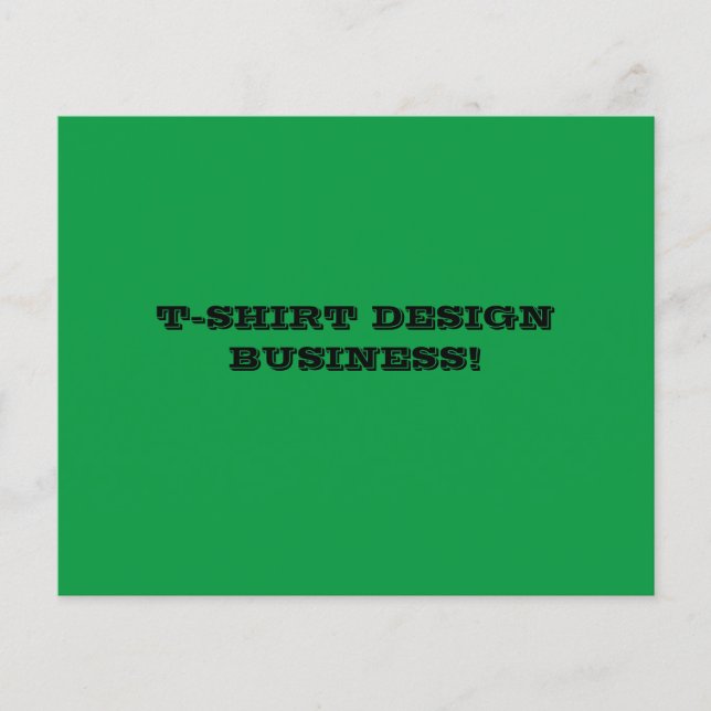 Green T-shirt Design Business Flyer (Front)