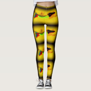 green-tail brunette mermaids yellow leggings