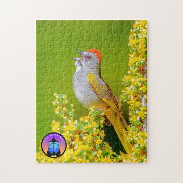 Green-tailed Towhee Jigsaw Puzzle (Vertical)