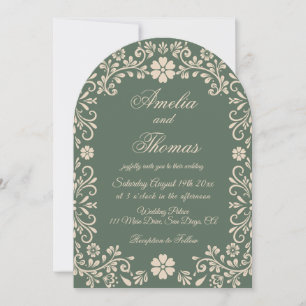 Green Talavera Mexican Wedding Invitation