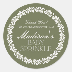 Green Talavera Tile Spanish Fiesta Baby Sprinkle Classic Round Sticker