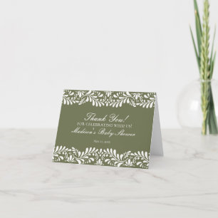 Green Talavera Tile Spanish Fiesta Thank You Card
