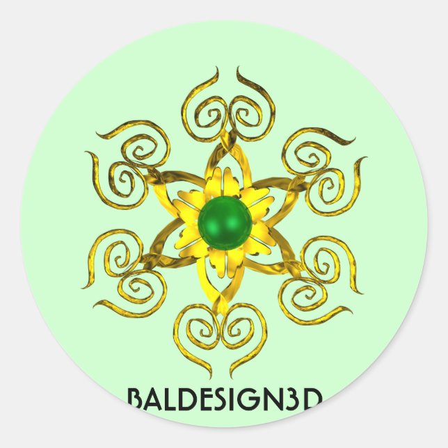 GREEN TALISMAN CLASSIC ROUND STICKER (Front)