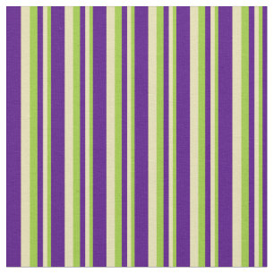 Green, Tan, and Indigo Striped/Lined Pattern Fabric