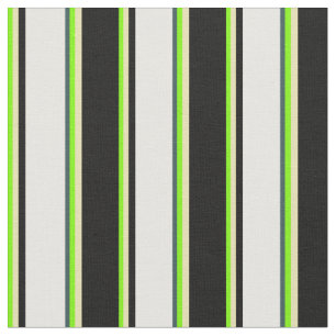 Green, Tan, Black, White & Dark Slate Grey Coloure Fabric