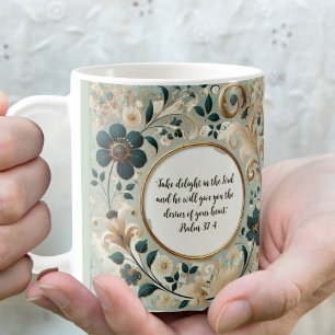 Green Tan Frame Customisable Verse Coffee Mug