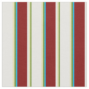 Green, Tan, White, Maroon, and Deep Sky Blue Fabric