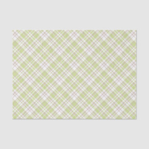 GREEN TAN WHITE PLAID PATTERNS TISSUE PAPER