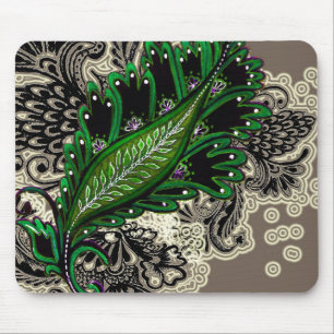Green Tapestry Mouse Mat