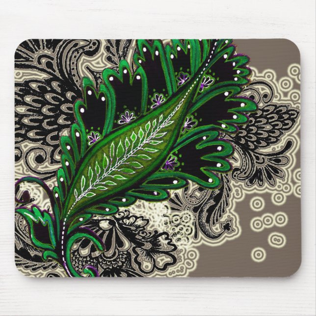 Green Tapestry Mouse Mat (Front)