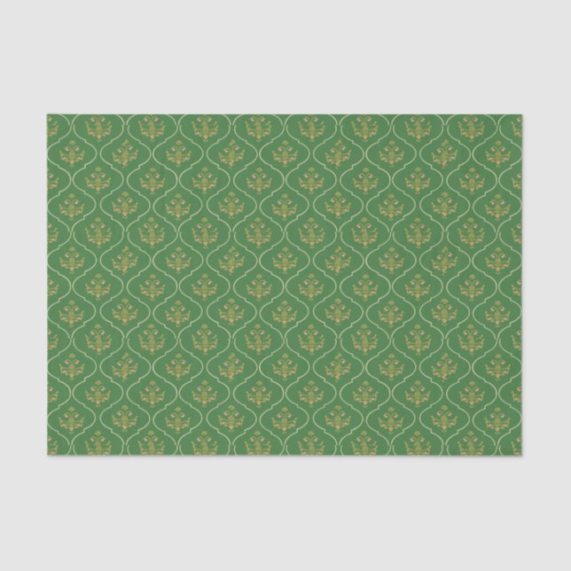 Green Tapestry Tissue Paper (Front)
