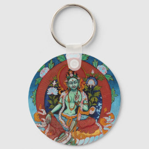 Green Tara Goddess of Compassion Buddhist Key Ring