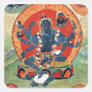 Green Tara Goddess Square Sticker