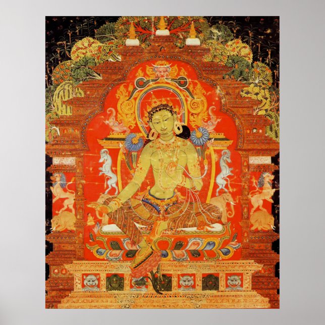 Green Tara Tibetan Goddess Poster (Front)