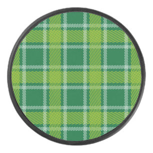 Green Tartan Hockey Puck