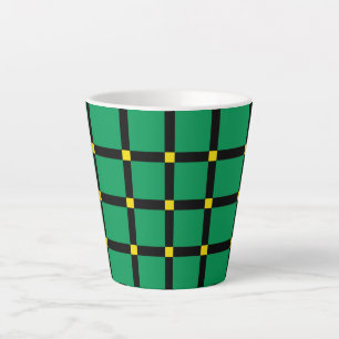 Green Tartan Latte Mug