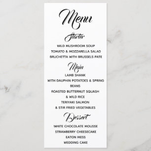 Green Tartan Menu