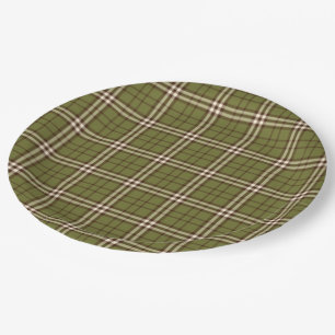 Green Tartan Paper Plate