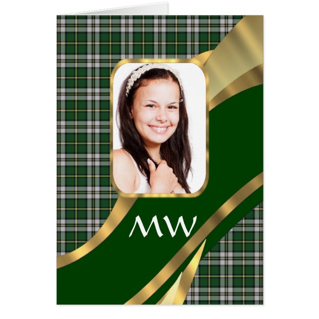 Green tartan photo background (Front)