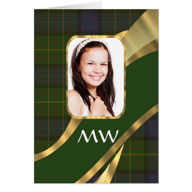Green tartan photo template (Front)
