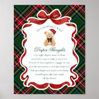 Green Tartan Plaid Christmas Bear Diaper Thoughts