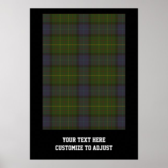 Green tartan plaid poster (Front)