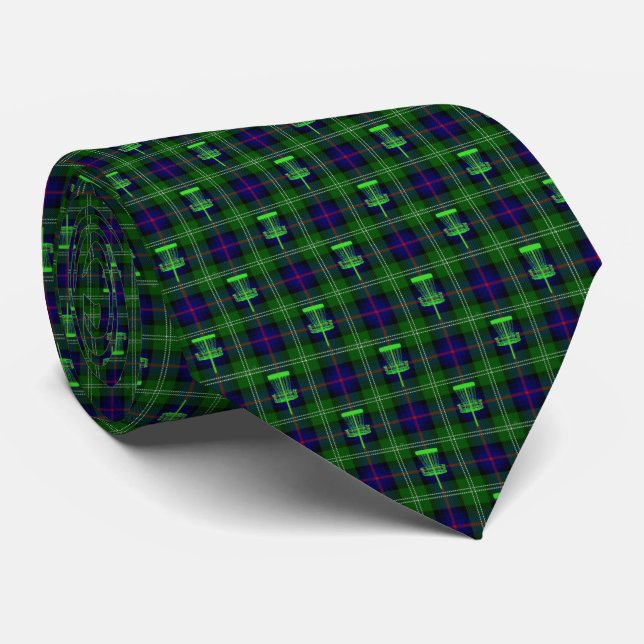 Green Tartan Tie (Rolled)