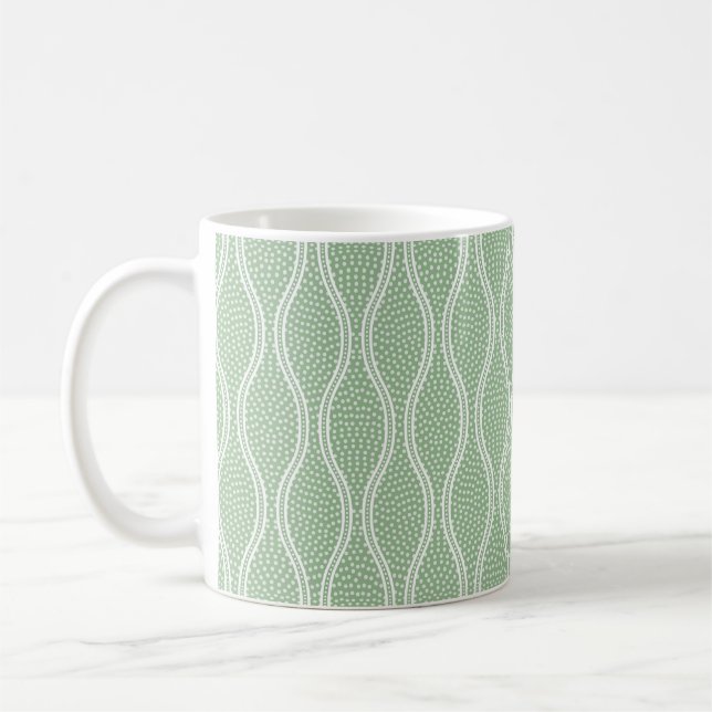 Green Tatewaku Same Komon Coffee Mug (Left)