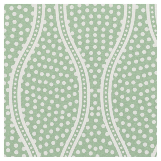 Green Tatewaku Same Komon (large scale) Fabric (Close Up)