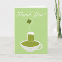 Green tea cup thank you