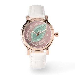 Green Tea Leaf AI art  Watch