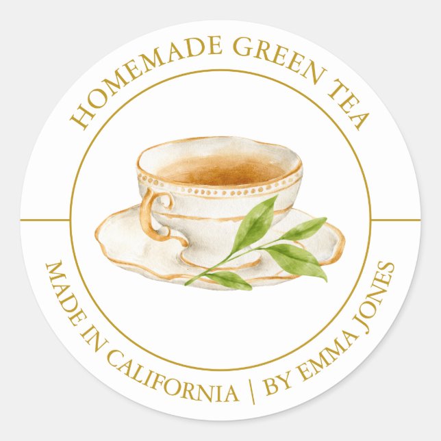 Green Tea Modern label (Front)