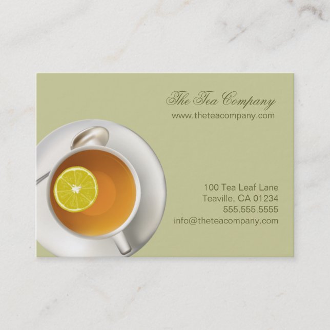 Green Tea Shoppe Business and Punch Cards (Front)