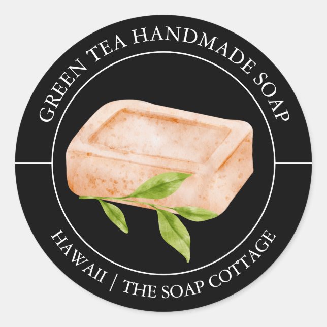 Green Tea Soap label (Front)