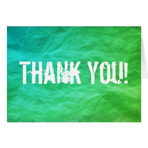 Green & Teal Background Thank You Card | Zazzle