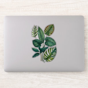 Green & Teal Palm Monstera Tropical Leaves