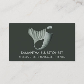 Green teal tail bustier costume mermaid business card