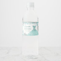 Green teal Winter Snowflake Quinceañera