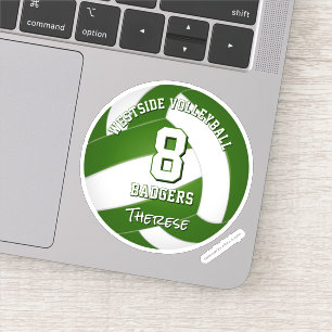 green team colors volleyball player