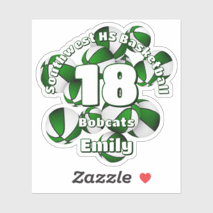 green team colours basketballs kids sports team 