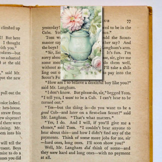 Green Teapot Floral Folding Bookmarks Bookmarkers Business Card