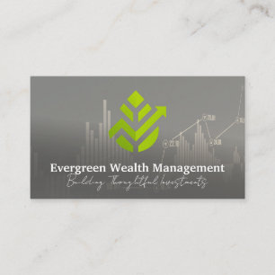 Green Tech   Investments   Stocks Graph Business Card