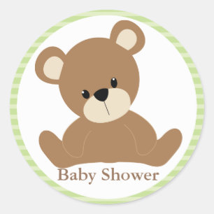 Green Teddy Bear Classic Round Sticker