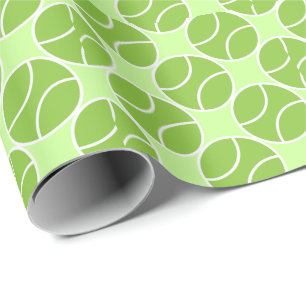Green Tennis Ball Wrapping Paper