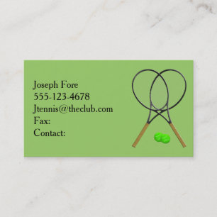 Green Tennis Business Card Template
