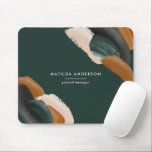 Green terracotta abstract watercolor modern unique mouse mat<br><div class="desc">Green terracotta abstract watercolor modern unique business coworker gift mouse pad design.</div>