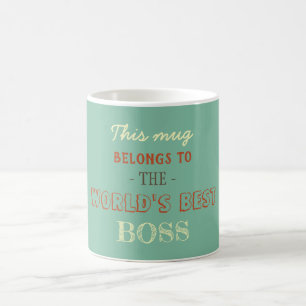Green Terracotta Pastel Colour Gift for boss Coffee Mug